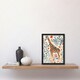 image 2 of Giraffe with Wildflowers Watercolour Folk Art Black Framed Wall Art Print A4