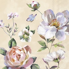 IHR  Jonna Cream Cocktail Napkin 25cm 3ply 20 Pack