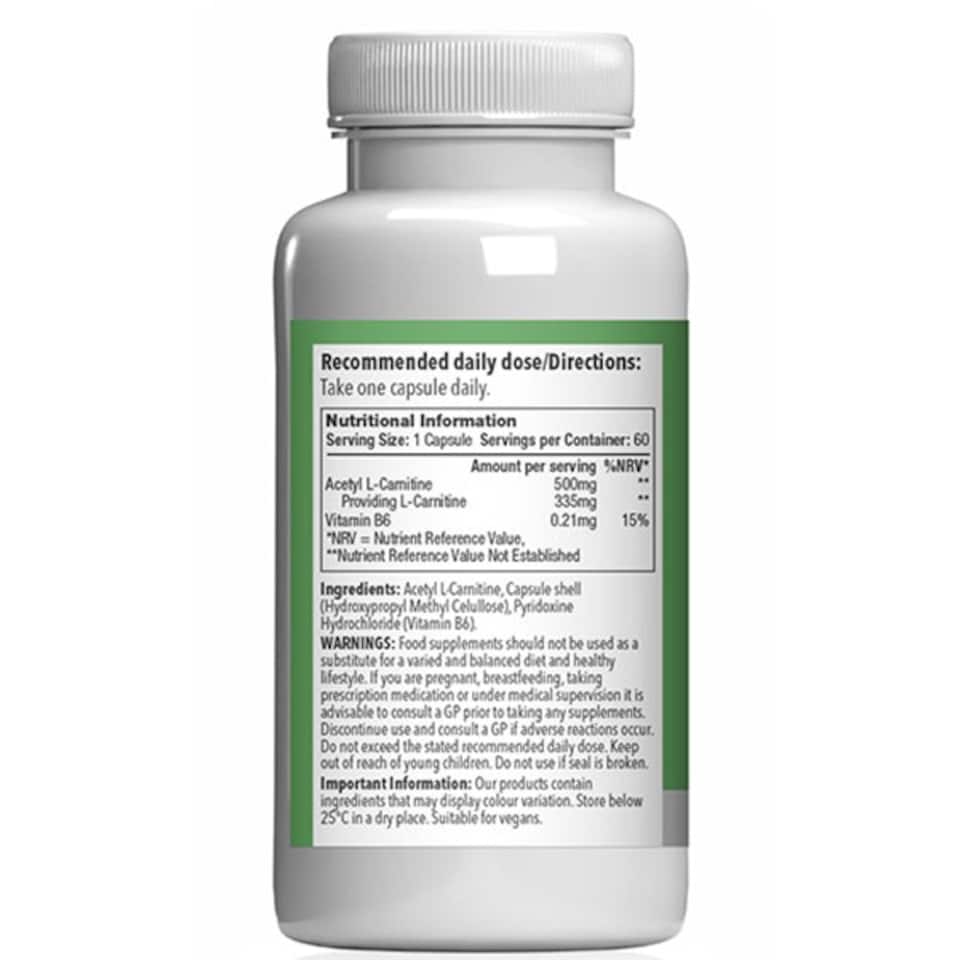 image 1 of Acetyl L-Carnitine 500mg - 60 Capsules