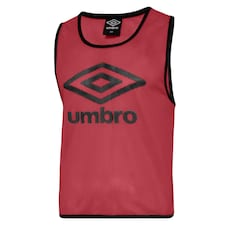 Umbro Unisex Adult Training Bib - Vermillion/Black - M-L