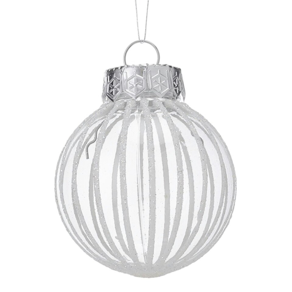 image 1 of Living and Home 25Pcs Christmas Ball Ornament Set - Pink & Silver