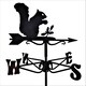 image 2 of Mini Squirrel Weathervane - Steel - L38 x W38 x H49 cm - Black