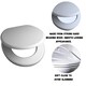 image 5 of Marco Paul White Plastic Oval Toilet Seat 17" White