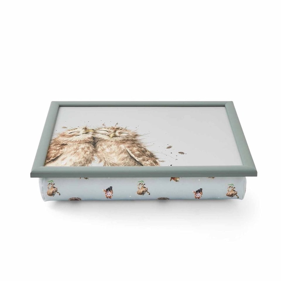 image 1 of Wrendale Designs Owl Lap Tray, 44 x 34 x 8 cm, Light Blue