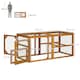 image 2 of PawHut Wooden Chicken Coop w/ Perches, Doors, for 2-4 Chickens