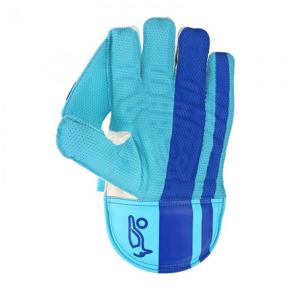 image 1 of Kookaburra Childrens/Kids 2025 SC 3.1 Wicket Keeper Gloves - White/Blue - 33mm - 37cm