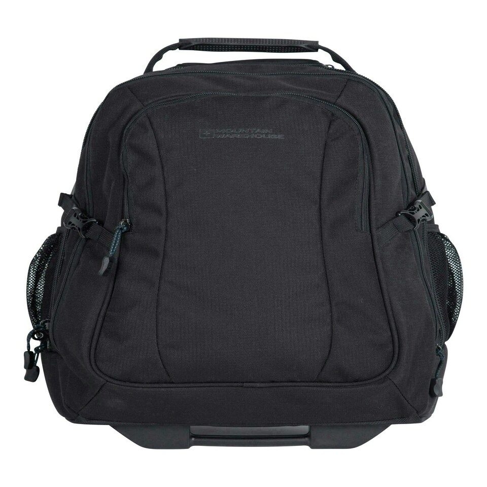 image 1 of Mountain Warehouse 35L Wheelie Rucksack Carry On Backpack On Wheels Luggage Case Black