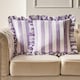 image 9 of OHS 2 Pack Stripe Frill Edge Soft Plush Cosy Cushion Covers Green | Sage