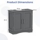 image 2 of COSTWAY Bathroom Vanity Cabinet Under Sink Cabinet Grey Grey