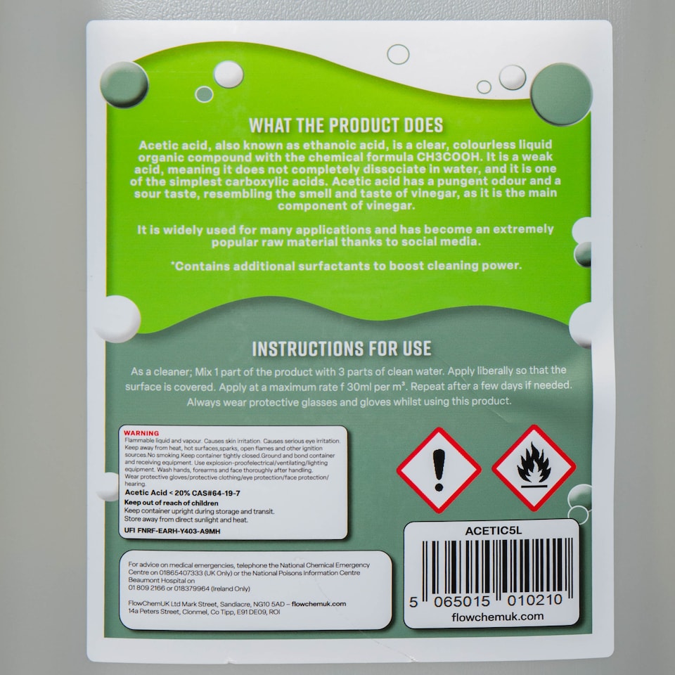image 1 of 5 Litre Garden Patio Acetic Cleaner