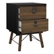 image 5 of Ry Bedside Cabinet 2 Drawer in Matt Black Walnut