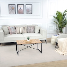 LIVABLISS Freud-Modern High Pile Rug 200 x 275 cm | Ivory Off-White