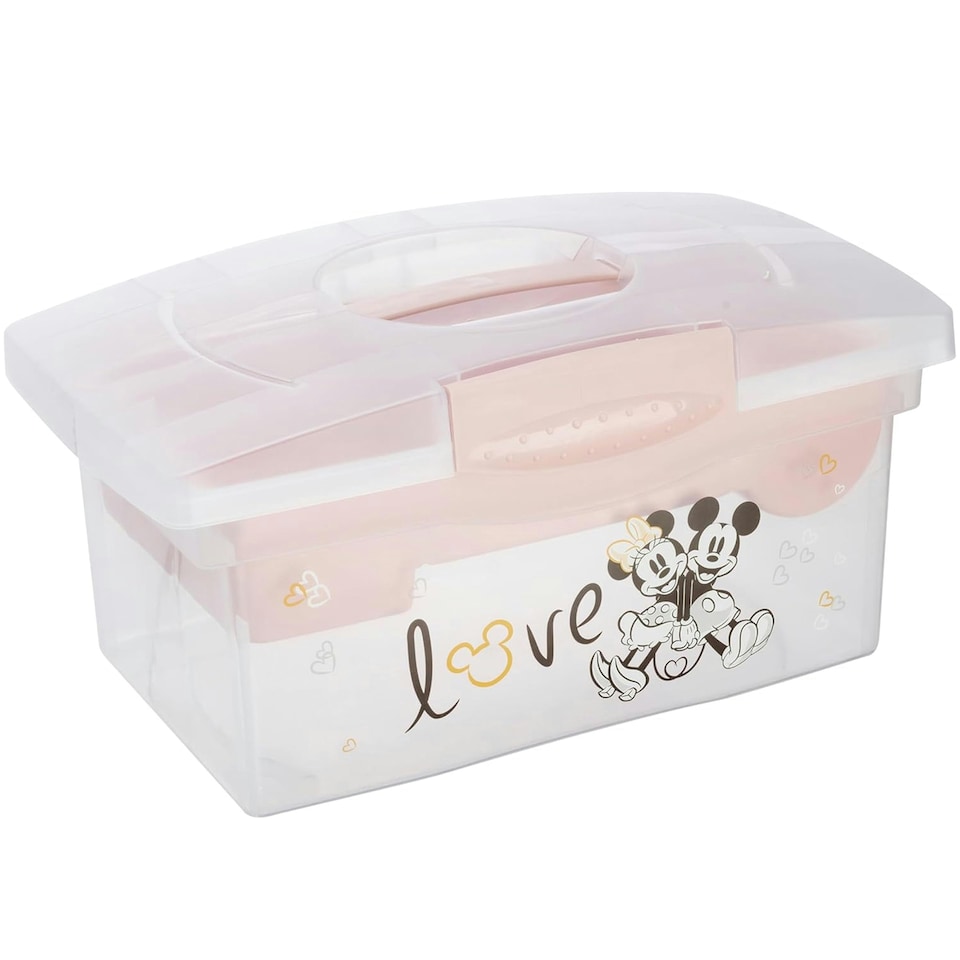image 1 of Keeeper Minnie Organiser Storage Box with Lid - Nordic Pink