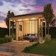 image 3 of Domeo 4 v2 + Domeo 4 v2 AL. pakk-Log Cabin, Wooden Garden Room, Timber Summerhouse, Home Office - L597.6 x W421.5 x H239.4 cm Brown