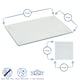image 3 of Harbour Housewares 12pc Table Set - Black Glass Square Coasters & Placemats - 30 x 20cm Black