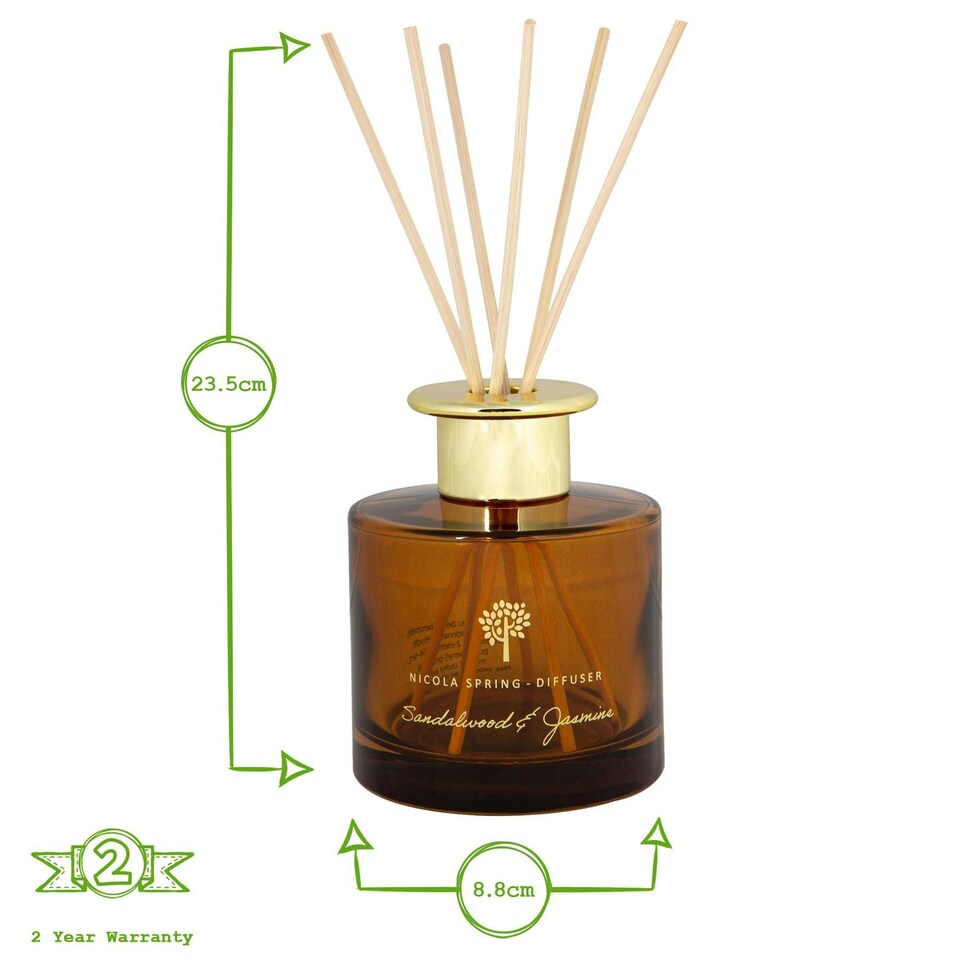 image 1 of Nicola Spring Scented Candle & Reed Diffuser Set - 130g - Sandalwood & Jasmine Orange