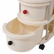 image 6 of Living and Home 4-Tier Rolling Storage Cart with Drawers and Lockable Casters | Cream
