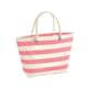 image 1 of Westford Mill Boardwalk Striped Tote Bag - Natural/Pink - One Size Cream