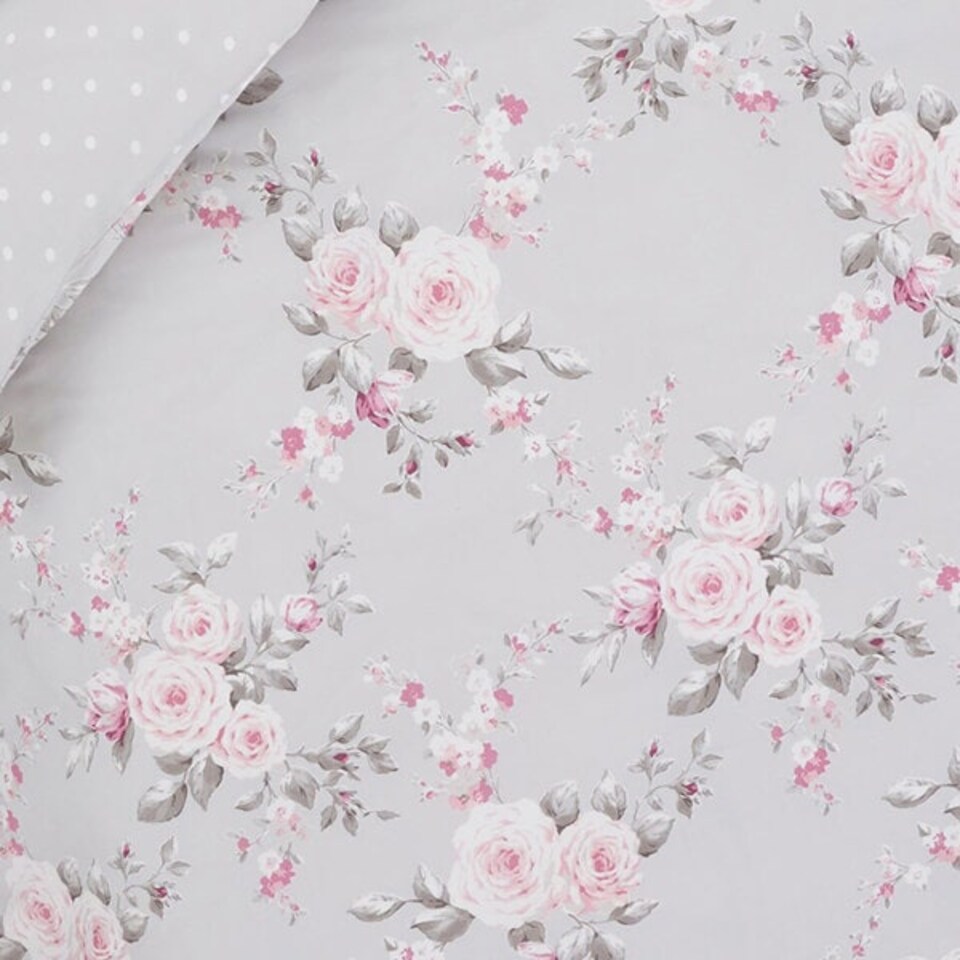 image 1 of Catherine Lansfield Canterbury Super King Duvet Set Grey Grey | Super King