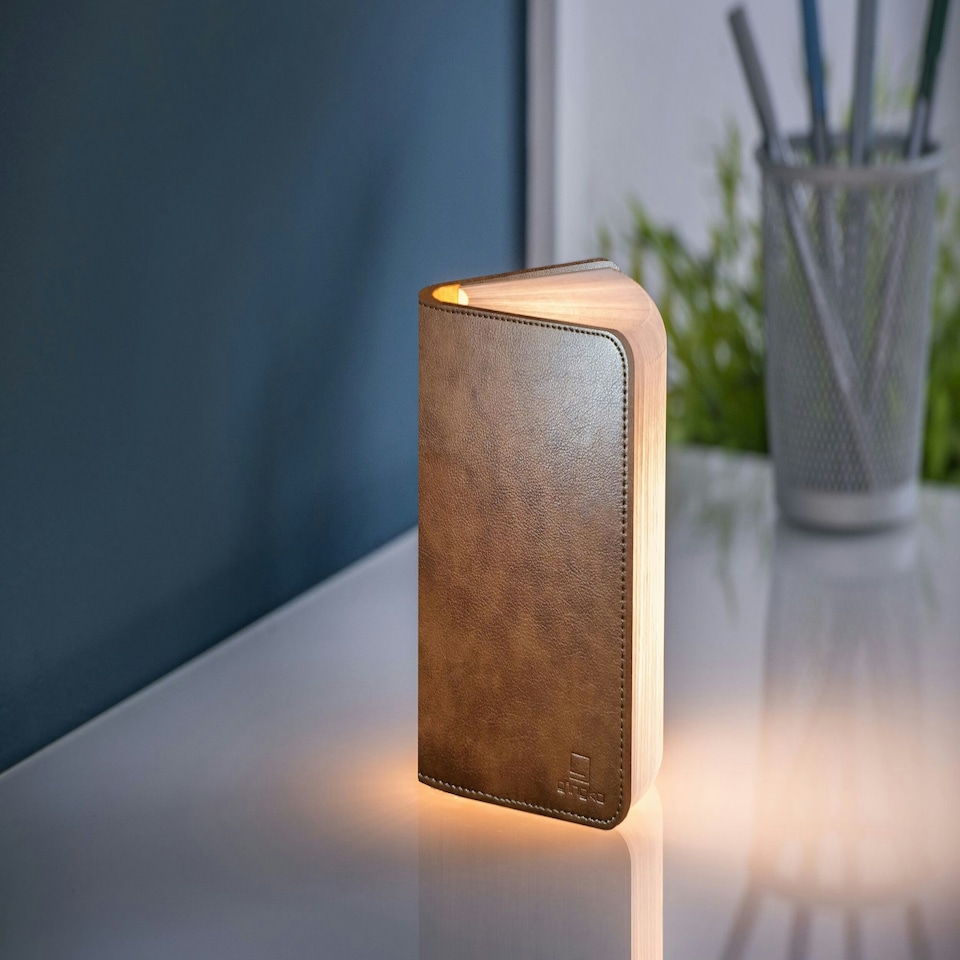 image 1 of Gingko LED Mini Smart Book Desk Light N/A | Brown Leather