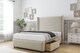 image 3 of Sloomy Stratford Cream Plush Divan Bed With Mattress No Drawers With 54" Wingback Headboard & 12" Matching Footboard 4'6 Double | Cream | Cream | Double | 1
