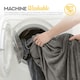 image 2 of MONHOUSE Heated Throw - Electric Blanket - Digital Controller - Timer up to 9 hours, 9 Heat Settings, Auto Shutoff - Single 130X160cm - Dark Grey Shearling