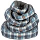 image 1 of Fatface Grey Fleece Blue Check Sustainable Recycled Fibre Deluxe Soft Dog/Puppy Slumber Bed 35 Inch