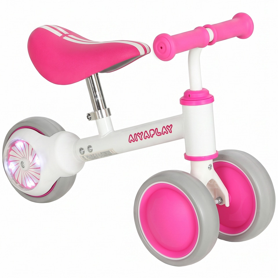 image 1 of AIYAPLAY Balance Bike with 135° Steering Limit for Toddlers 1-2 Years, Pink