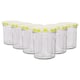 image 1 of Argon Tableware Glass Jam Jars with Yellow Gingham Lids - 150ml - Pack of 6