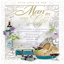 With Love to The Man In My Life On Your Birthday Opacity Card