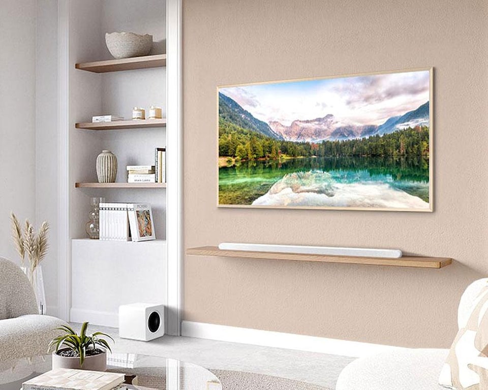 image 1 of Samsung HW-S801D Ultra Slim 3.1.2ch Lifestyle Soundbar with Subwoofer - White
