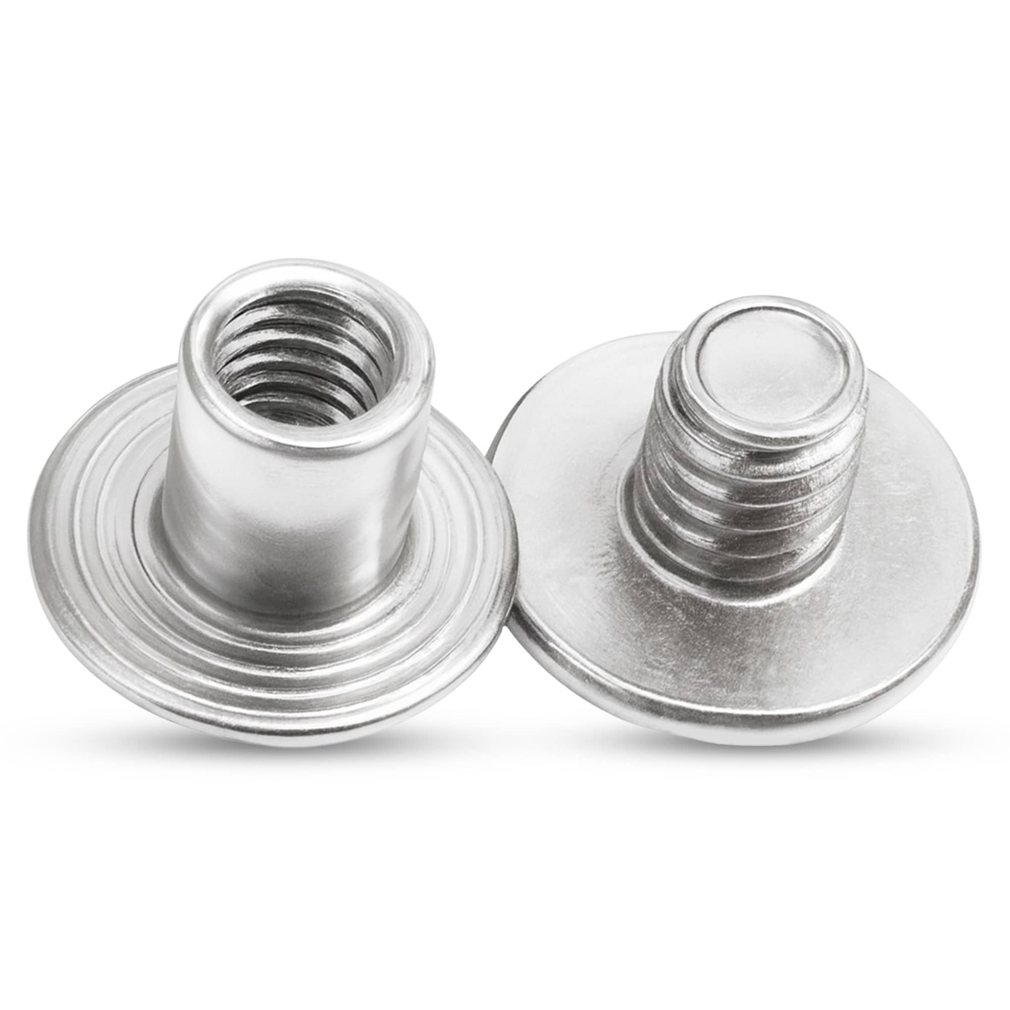 Neel Blue Chicago Screw Rivet Flat Head, Anti-Resistant - 9x9mm, 10pcs in Silver