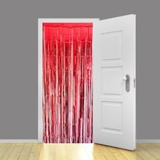 Red Foil Door Curtain Backdrop 92cm x 244cm
