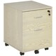 image 1 of Vinsetto 2-Drawer Locking Office Filing Cabinet 5 Wheels Rolling Storage Oak