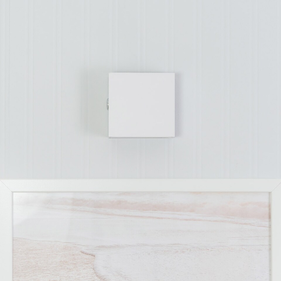 image 1 of ValueLights Marx Matte White Wall Light and Integrated Bulb