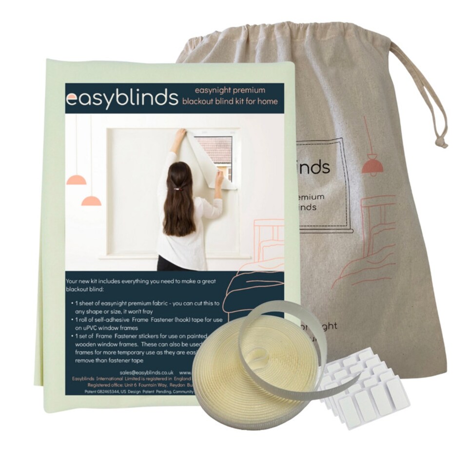 image 1 of Easyblinds easynight premium blackout blind, Cream, complete blackout, self-adhesive attachments, cut to size,shape up to 100x135cm | Cream | Cream | Not provided | 1