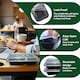image 6 of 32oz Black 2 Compartment Meal Prep Containers With Lid Plastic Microwave Safe Food Storage Box 10pc