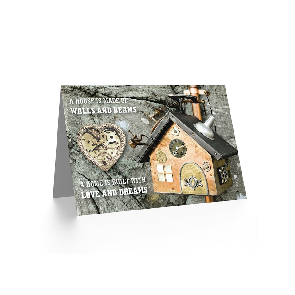 image 1 of House Moving Walls Beams Dreams Love New Home Card