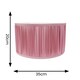 image 5 of ValueLights Jess Blush Pink Fabric Ruched Pleated Large Drum Shade | Pink