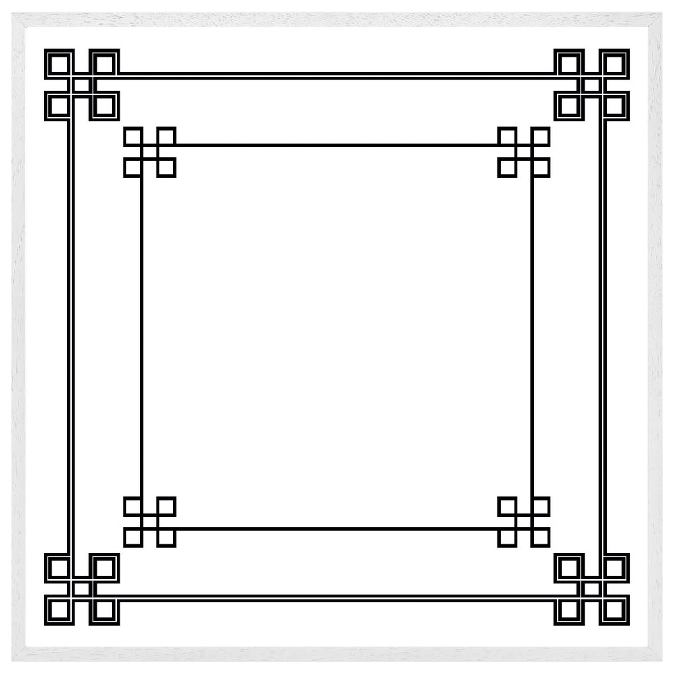 image 1 of Roman style ornamental frame (Picture Frame) White | L