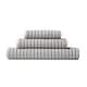 image 4 of Catherine Lansfield Rice Weave Stripe Bath Towel | Grey | Bath towel
