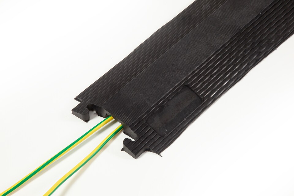 image 1 of The Ramp People Floor Cable Cover - Drop Over Rubber 1500kg Pedestrian Outdoor