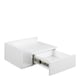 image 5 of Avignon Square Bedside Table with 1 Drawer & Small Shelf in White