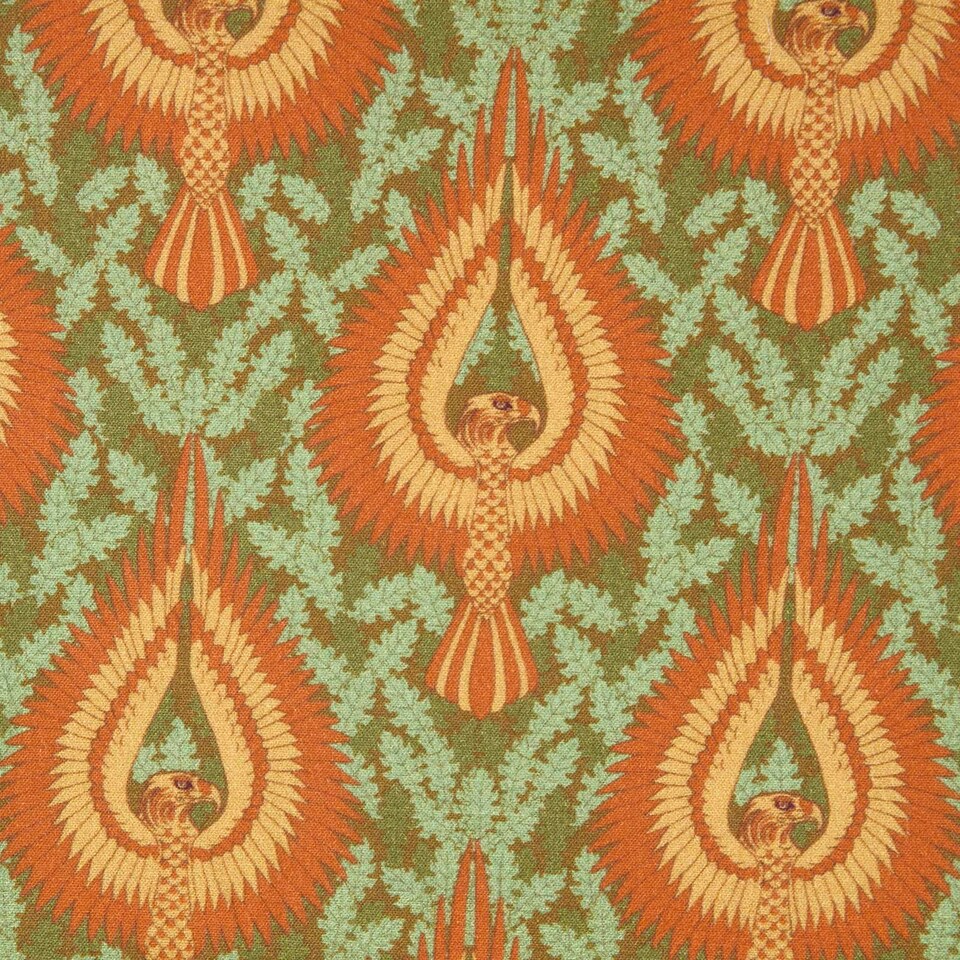 image 1 of Homescapes Set of 4 Art Deco Fat Quarters Fabric Bundles - Green Palette Multi