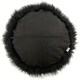 image 2 of SNUGRUGS Mongolian Sheepskin Cushion - Round - 40cm | Black | Round 40cm