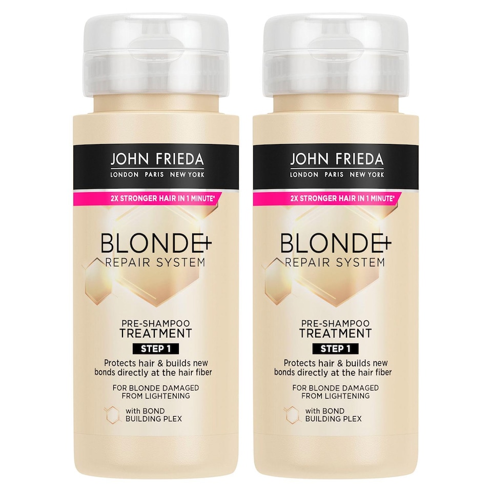 image 1 of John Frieda Blonde Repair System Pre-Shampoo Treatment 100ml, 2 Pack