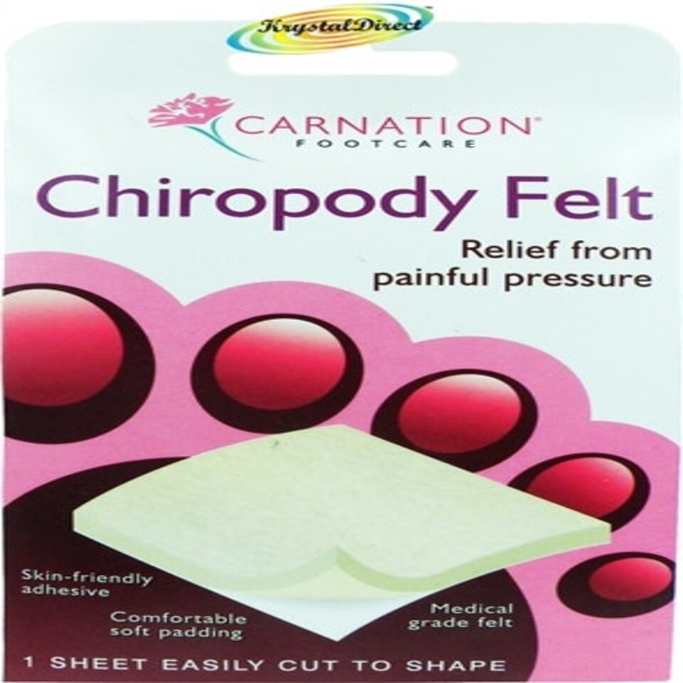 Carnation *Chiropody Felt SMALL* Adh 15X9