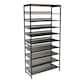 image 1 of Industrial 10 Tier Shoe Rack Hallway Organiser Rustic