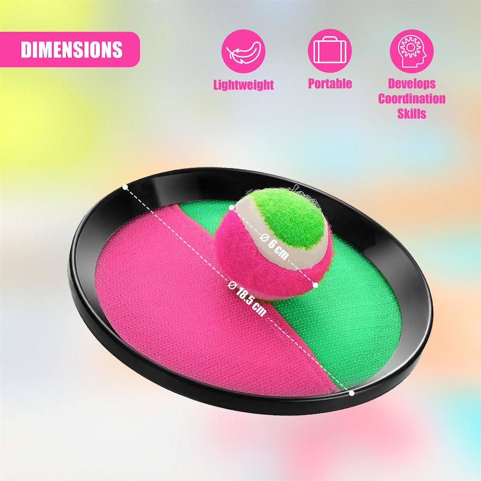 image 1 of The Magic Toy Shop Toss and Catch Ball Set Outdoor Activity for Kids and Family Fun