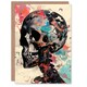 image 1 of Ai Kills Art Skeleton Paint Splatter Conceptual Birthday Card